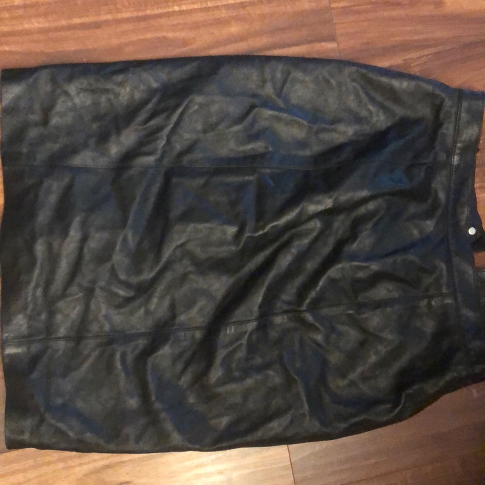 Leather pencil skirt